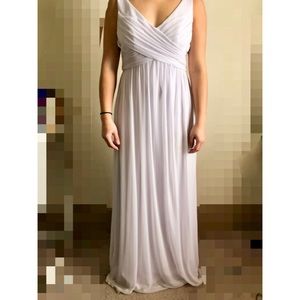 Long 2 strap Mesh Dress with Cowl Back Detail.